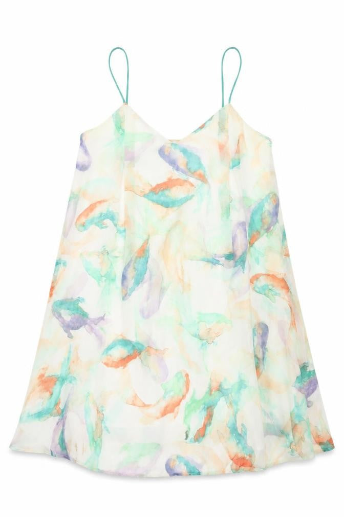 Zara Womens Multicoloured Geometric Polyester A-Line Size M Scoop Neck Pullover