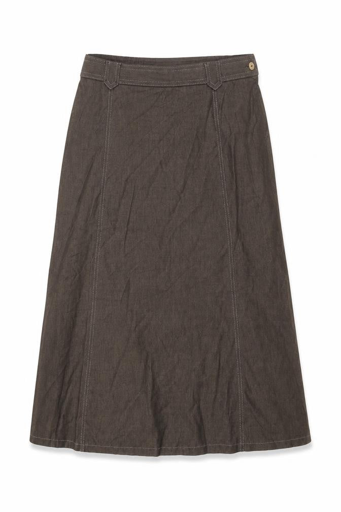 St Michael Womens Brown Polyester A-Line Skirt Size 16 Zip