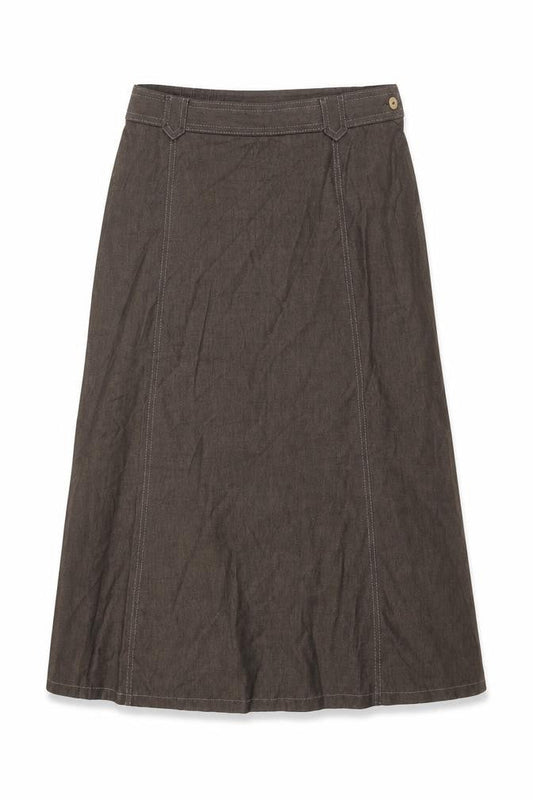 St Michael Womens Brown Polyester A-Line Skirt Size 16 Zip
