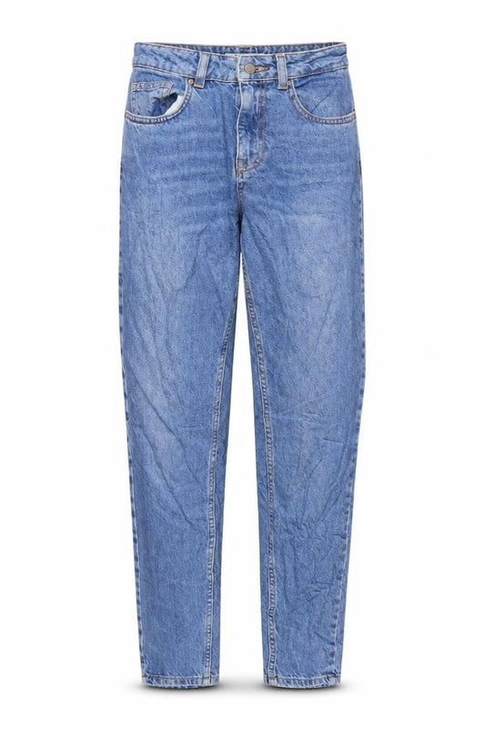 Denim & Co. Womens Blue Cotton Straight Jeans Size 6 L29 in Regular Zip