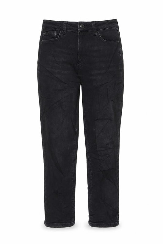George Womens Black Cotton Straight Jeans Size 10 L28 in Regular Zip