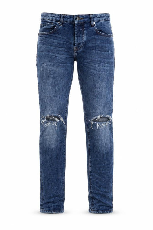 Denim & Co. Mens Blue Cotton Skinny Jeans Size 32 in L30 in Regular Button