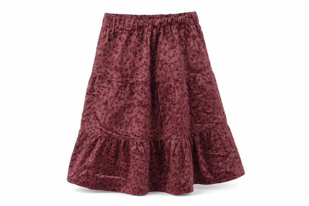 Zara Girls Pink Floral Cotton A-Line Skirt Size 13-14 Years Regular Pull On