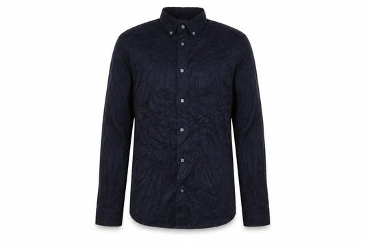 H&M Mens Blue Cotton Button-Up Size M Collared Button