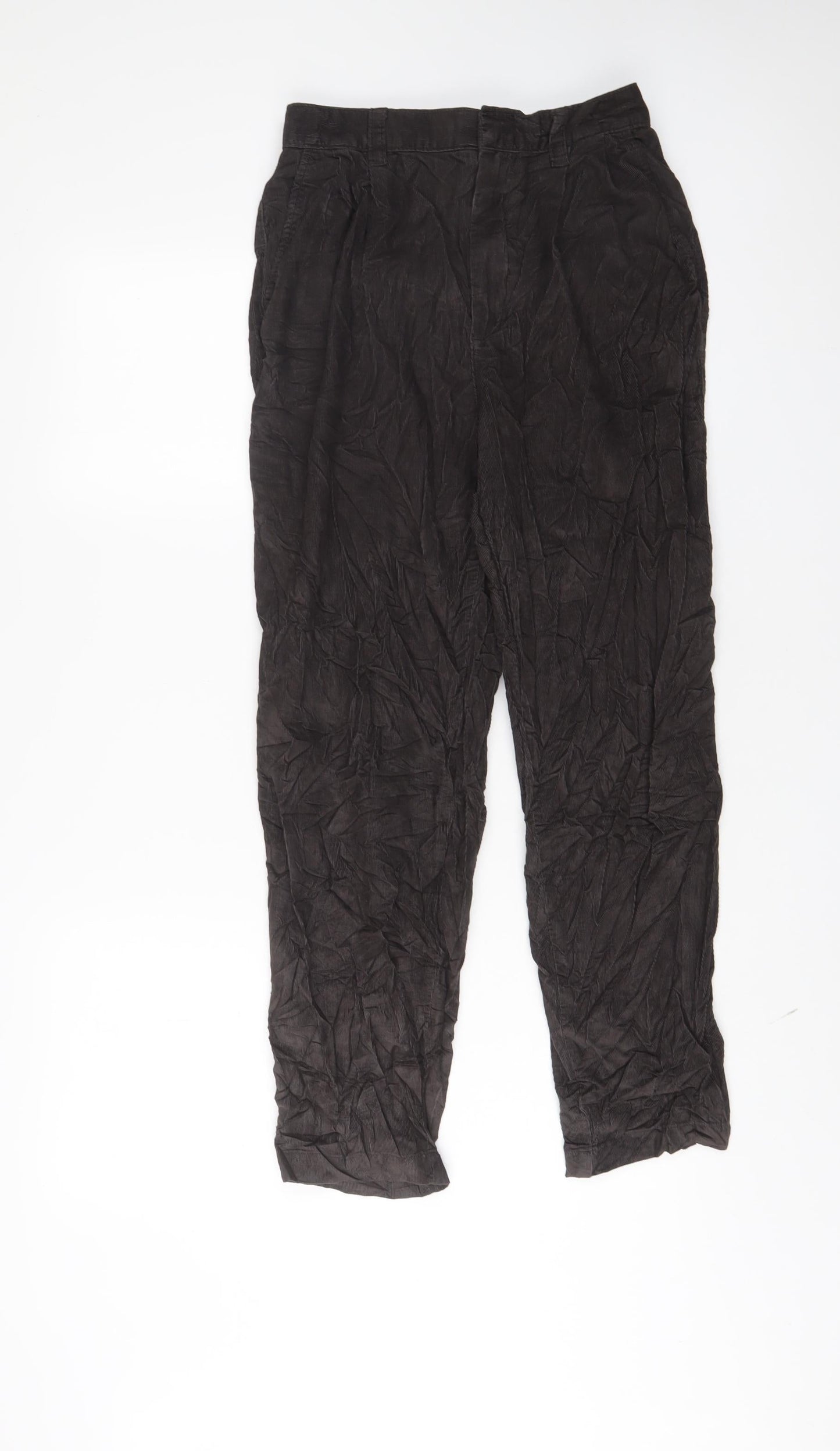 Gap Womens Brown Cotton Trousers Size 8 L27 in Regular Zip