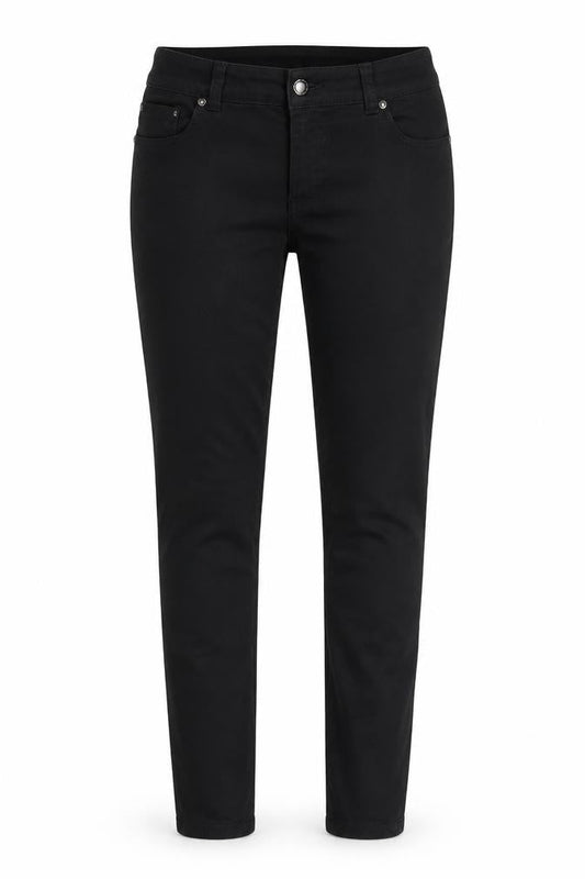 YESYES Womens Black Cotton Skinny Jeans Size 14 L32 in Regular Zip