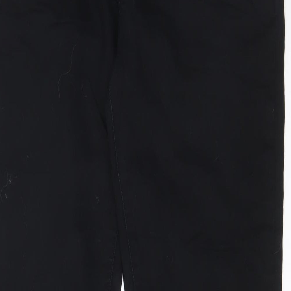 YESYES Womens Black Cotton Skinny Jeans Size 14 L32 in Regular Zip