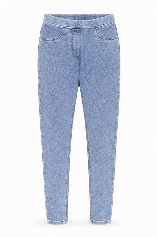 George Girls Blue Cotton Jegging Jeans Size 9-10 Years L24 in Regular Pullover