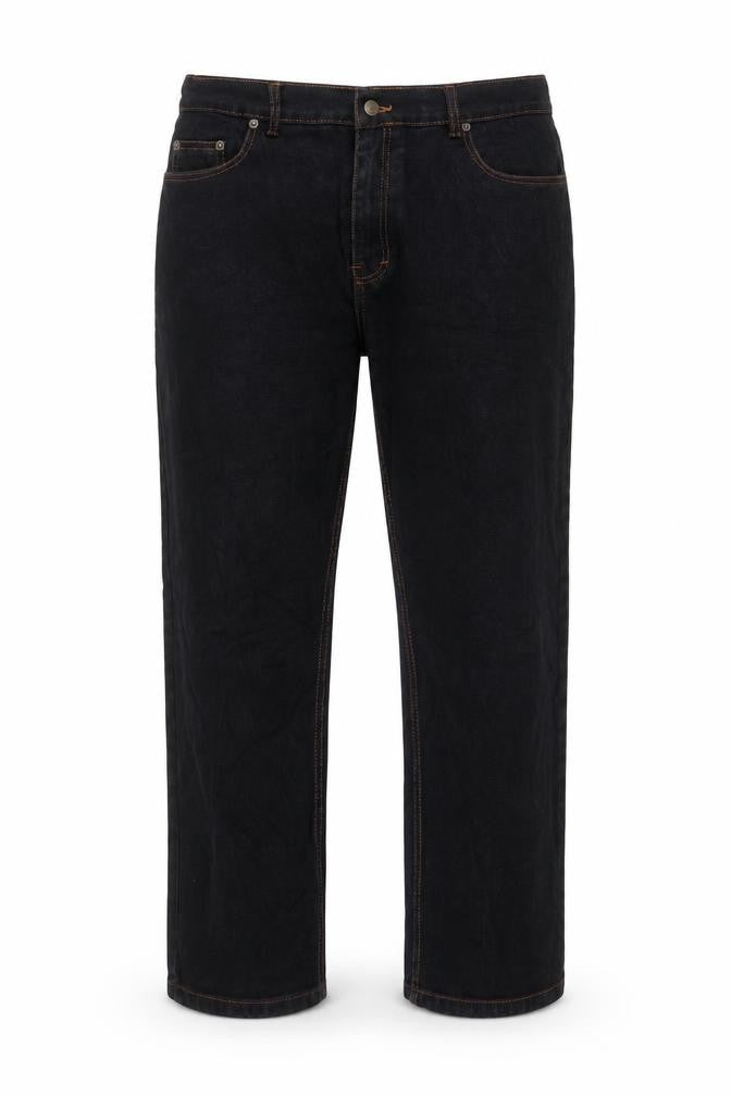 STEALTH Womens Black Cotton Straight Jeans Size 36 in L29 in Regular Zip - Short Leg