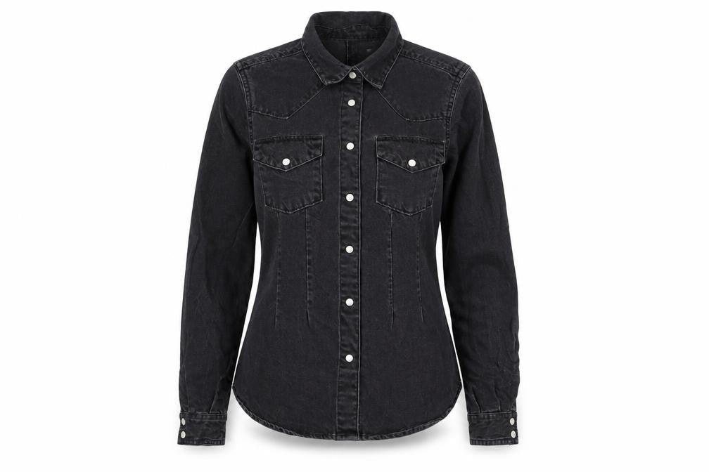 ASOS Womens Grey Cotton Basic Button-Up Size 6 Collared