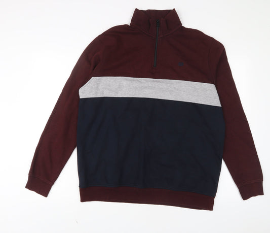 Burton Mens Multicoloured Striped Cotton Pullover Sweatshirt Size L