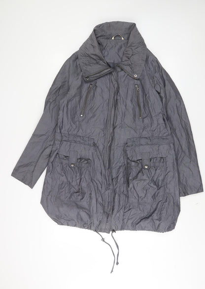 Marks & Spencer Womens Grey Jacket Size 16 Zip - Zip Pockets