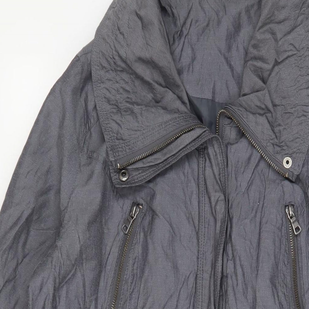 Marks and Spencer Womens Grey Jacket Size 16 Zip - Zip Pockets