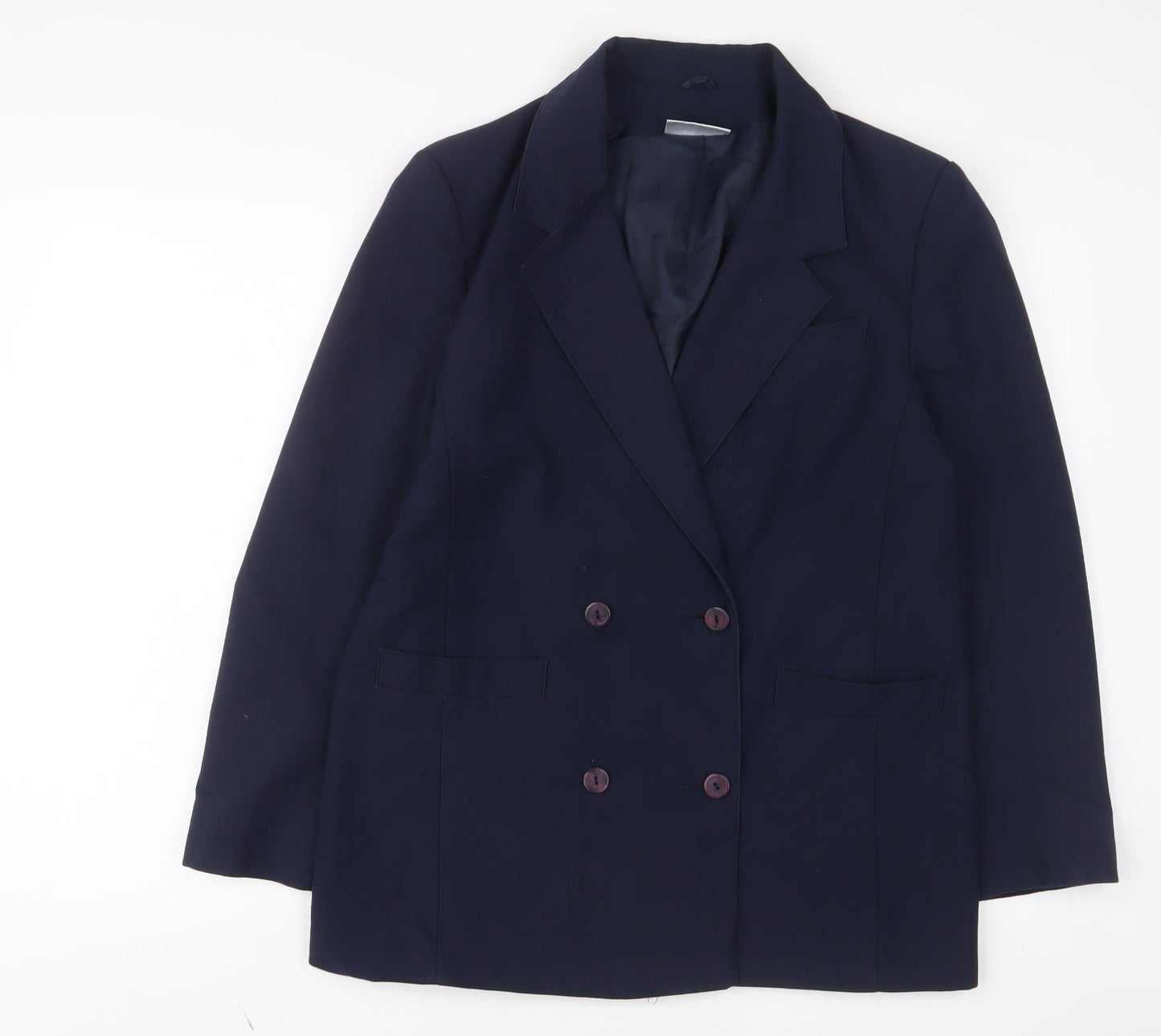 Imagination Womens Blue Jacket Blazer Size 12 Button