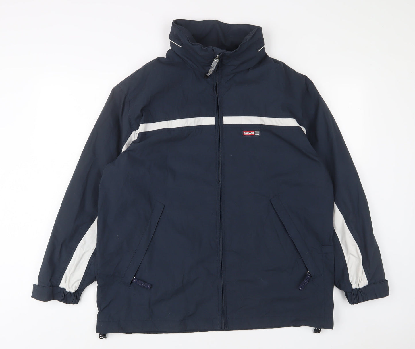 Camaro Boys Blue Jacket Size 14 Years Zip - Zip Pockets