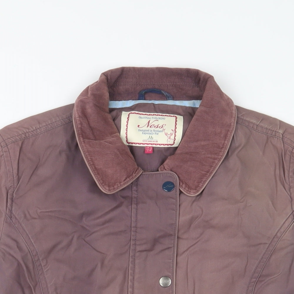 Ness Womens Pink Jacket Size 14 Zip - Logo, Embroidered