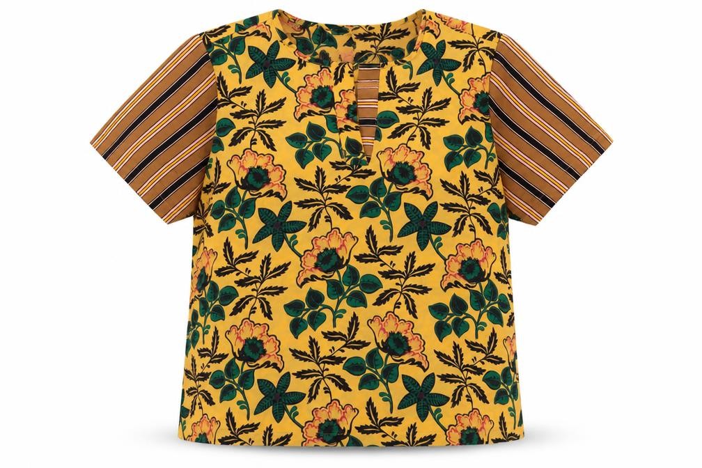 Scotch & Soda Womens Multicoloured Floral Polyester Basic T-Shirt Size S Round Neck
