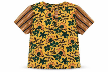 Scotch & Soda Womens Multicoloured Floral Polyester Basic T-Shirt Size S Round Neck