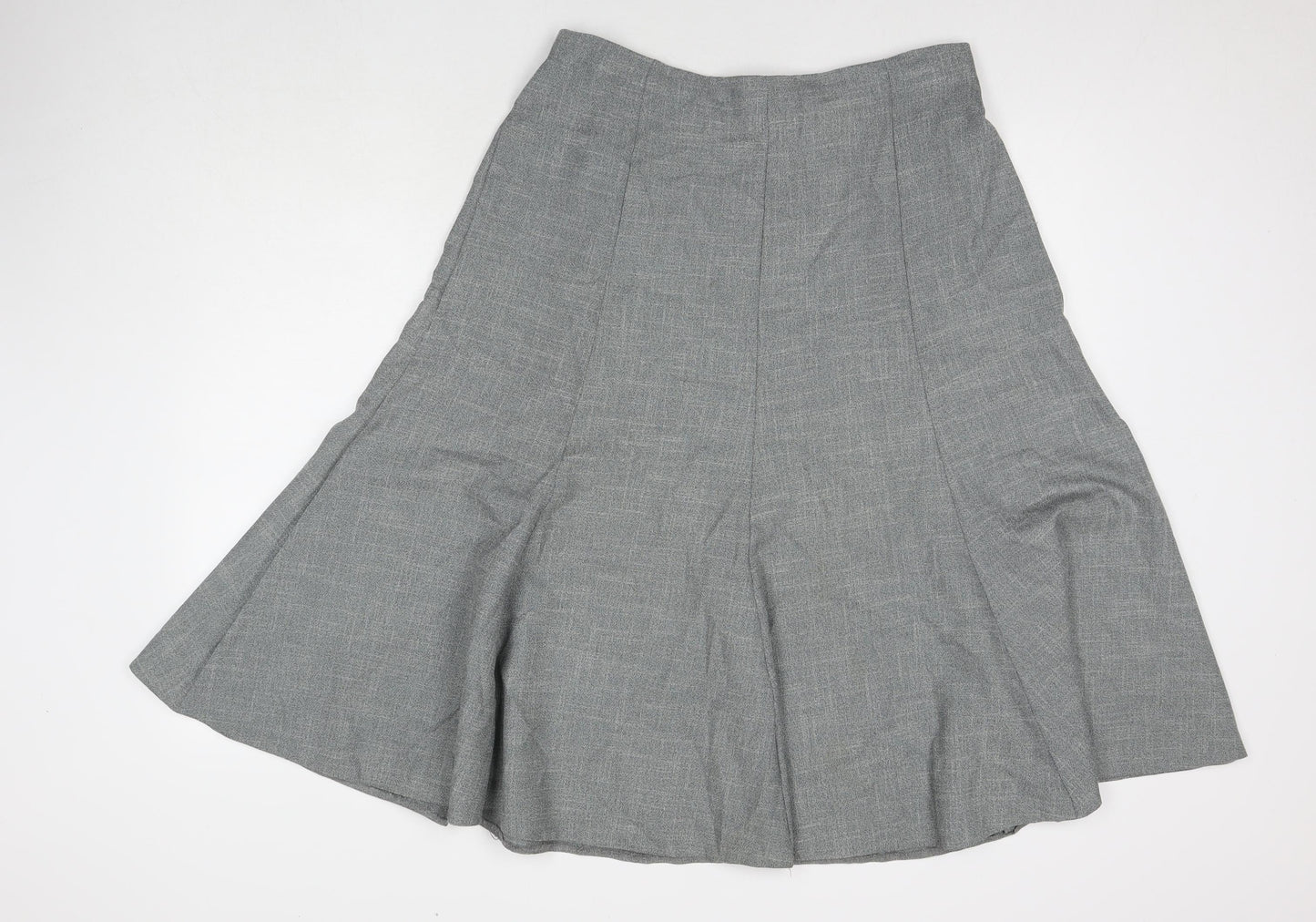 Saloos Womens Grey Polyester Pleated Skirt Size 18