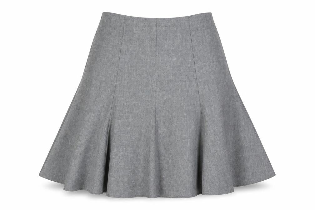 Saloos Womens Grey Polyester Pleated Skirt Size 18