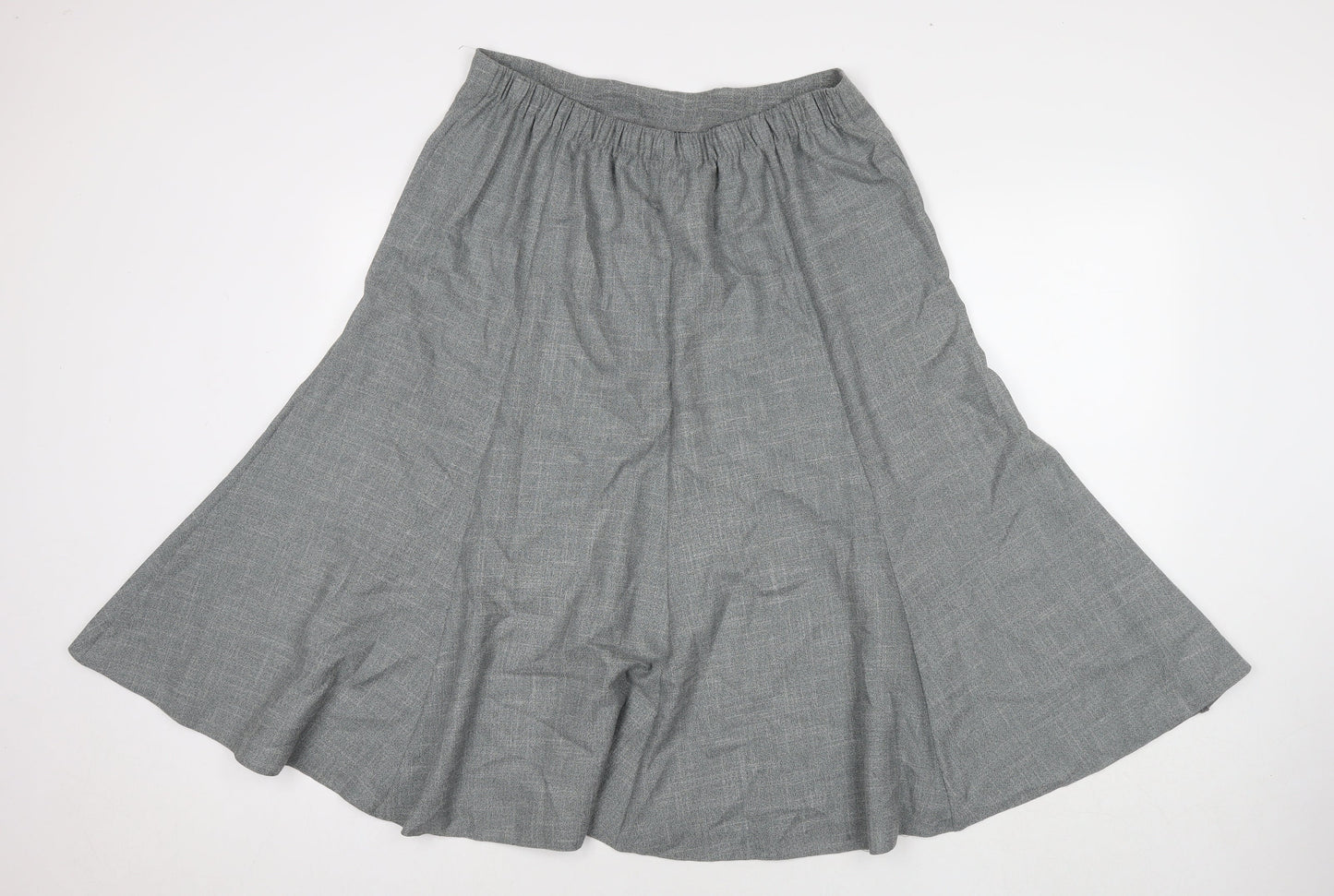 Saloos Womens Grey Polyester Pleated Skirt Size 18