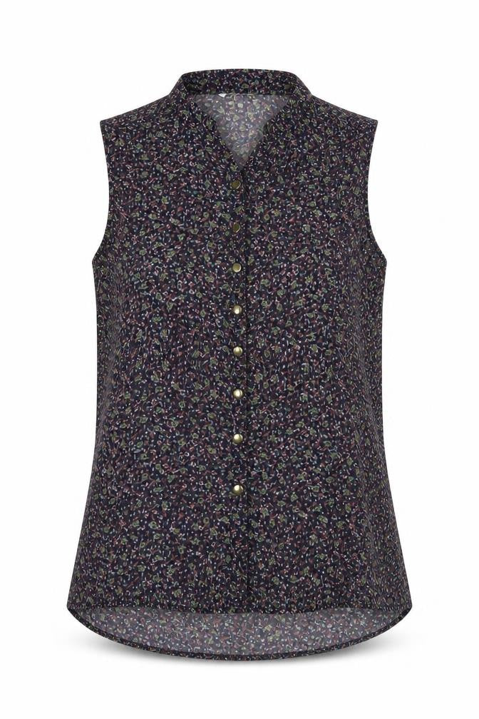 New Look Womens Multicoloured Polyester Basic Button-Up Size 14 Collared