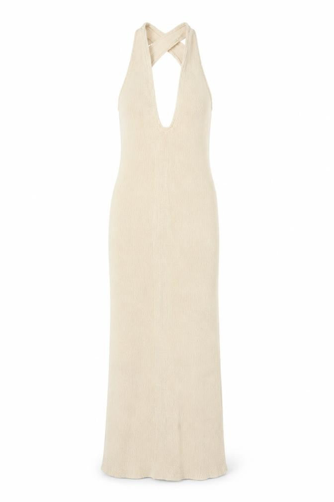 River Island Womens Beige Polyester Bodycon One Size V-Neck Pullover