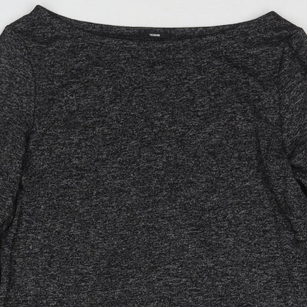 Tezenis Womens Grey Boat Neck Polyester Tunic Jumper Size S