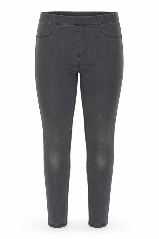 Avenue Womens Grey Cotton Blend Jegging Jeans Size 14 L27.5 in Regular