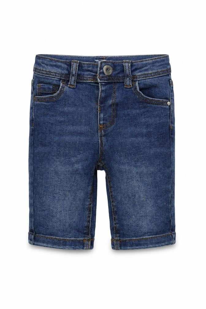 Denim & Co. Boys Blue Cotton Straight Jeans Size 2-3 Years Regular Button