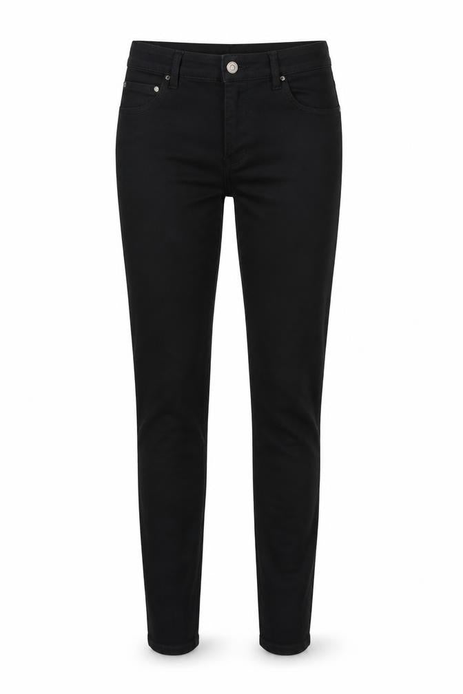 H&M Womens Black Cotton Blend Tapered Jeans Size 30 in L30 in Regular Zip