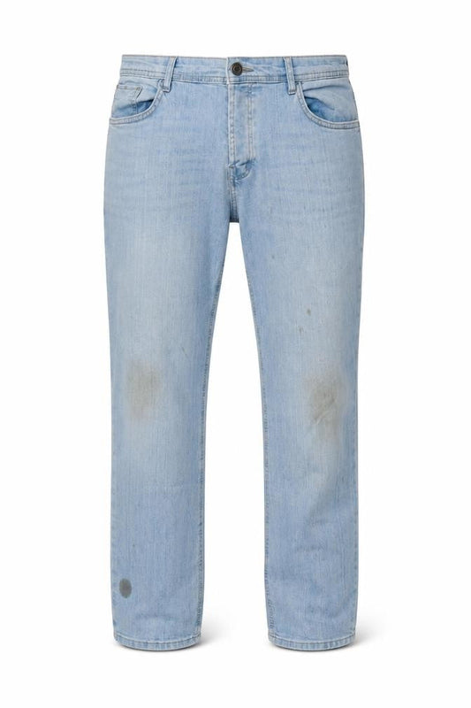 Denim & Co. Mens Blue Cotton Blend Straight Jeans Size 38 in L30 in Regular Zip
