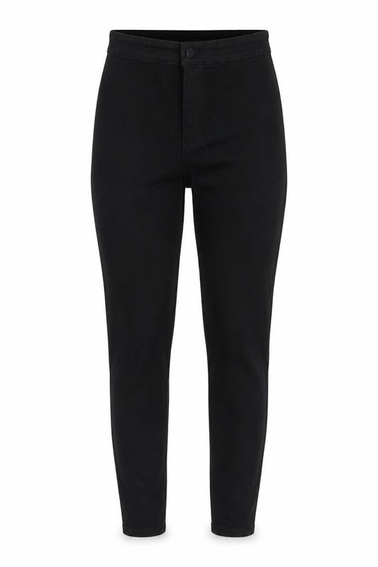 Denim & Co. Womens Black Cotton Blend Tapered Jeans Size 10 L30 in Regular Zip