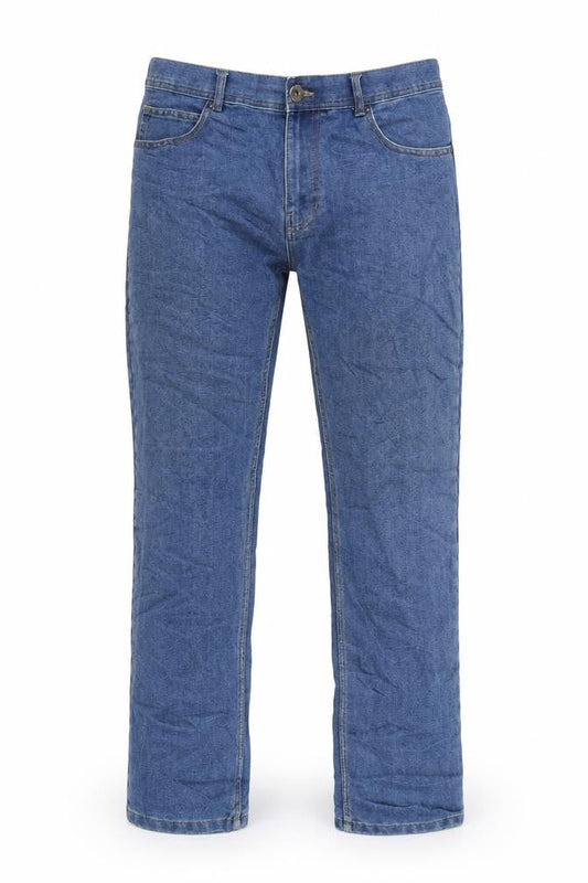 Denim & Co. Mens Blue Cotton Blend Straight Jeans Size 34 in L34 in Regular Zip