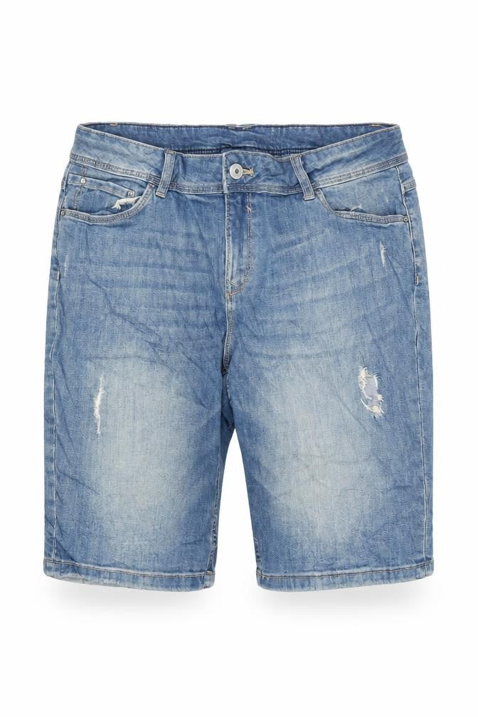 Yessica Womens Blue Houndstooth Cotton Bermuda Shorts Size 34 in L12 in Regular Zip