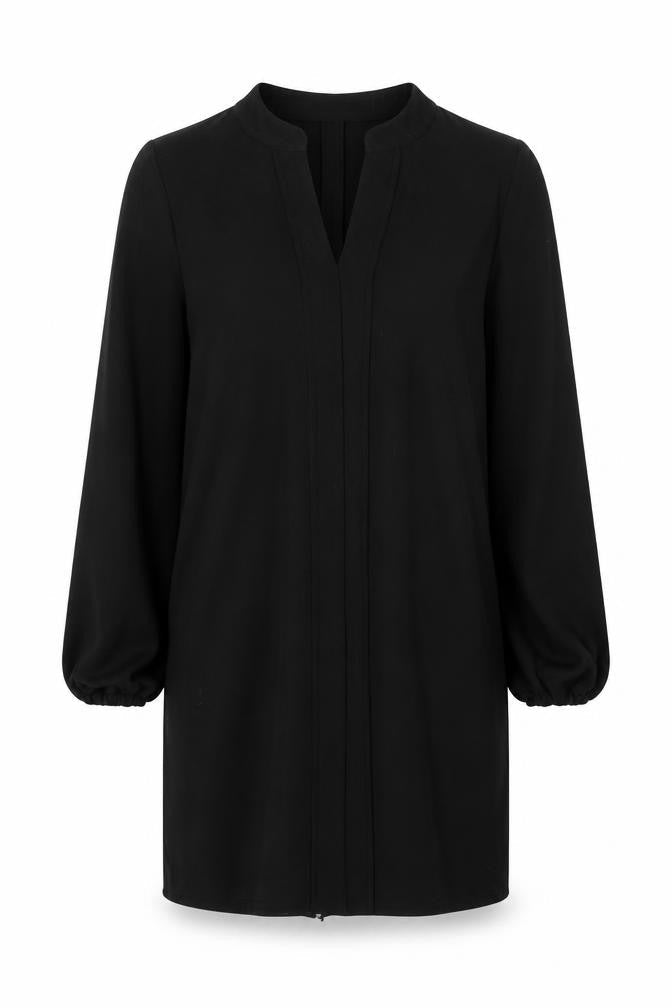 Damsel in a Dress Womens Black Polyester Shift Size 12 V-Neck Zip