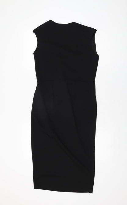 Boohoo Womens Black Polyester Bodycon Size 12 Sweetheart Pullover