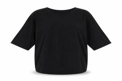 Zara Womens Black Viscose Basic T-Shirt Size S Round Neck