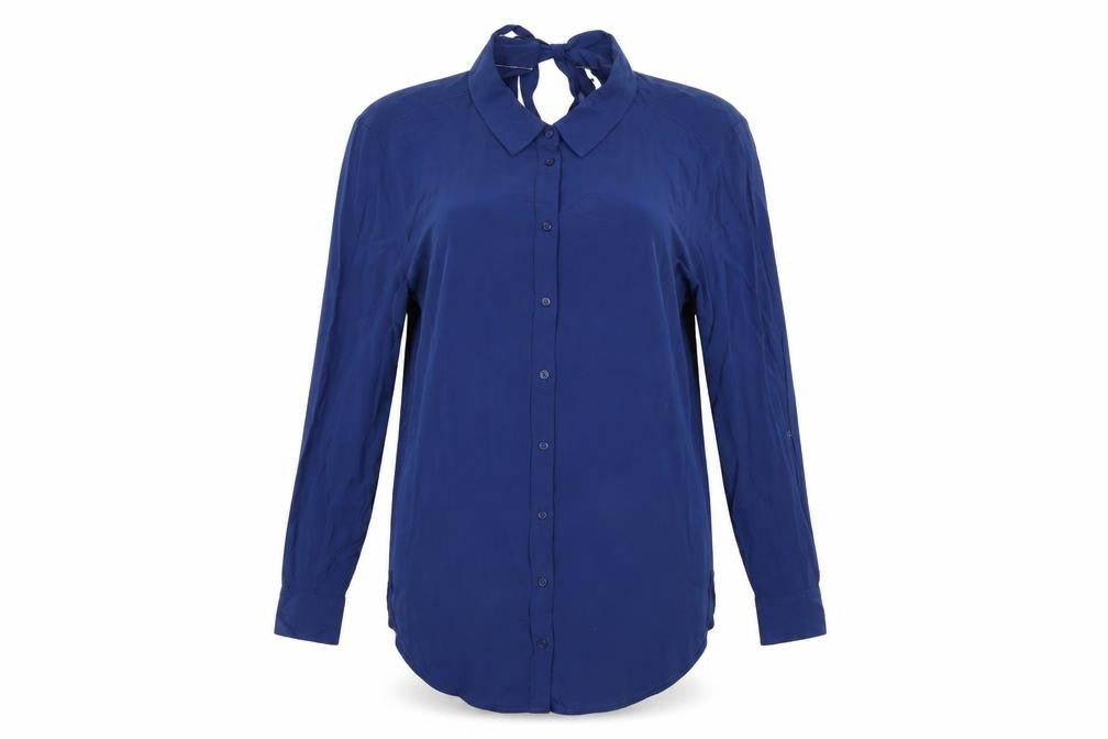 Sandwich Womens Blue Viscose Basic Button-Up Size 10 Collared