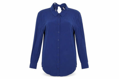Sandwich Womens Blue Viscose Basic Button-Up Size 10 Collared