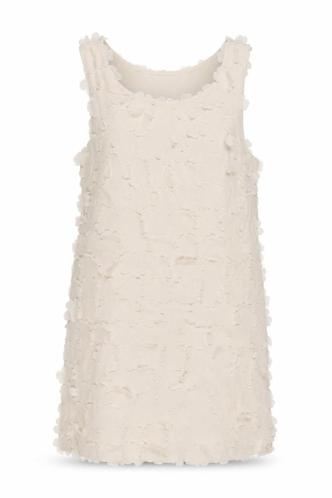 H&M Womens Beige Floral Polyester Mini Size XS Scoop Neck Pullover
