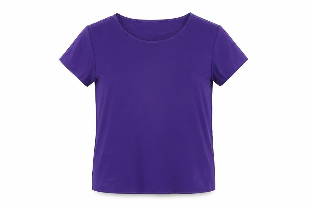 St Michael Womens Purple Polyester Basic T-Shirt Size 12 Round Neck