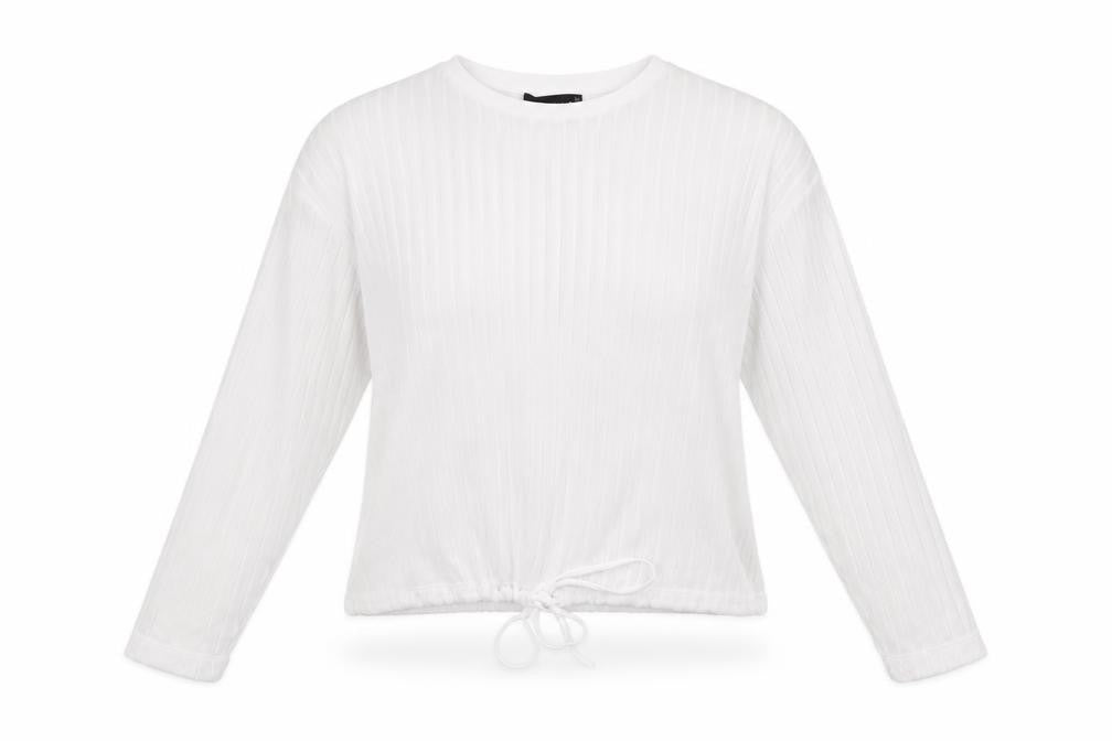 Marks & Spencer Womens White Polyester Basic T-Shirt Size 10 Round Neck