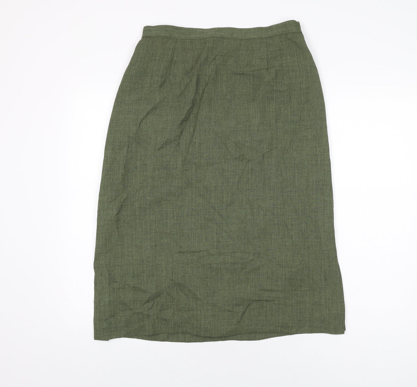 Jumper Womens Green Polyester Straight & Pencil Skirt Size 14 Zip