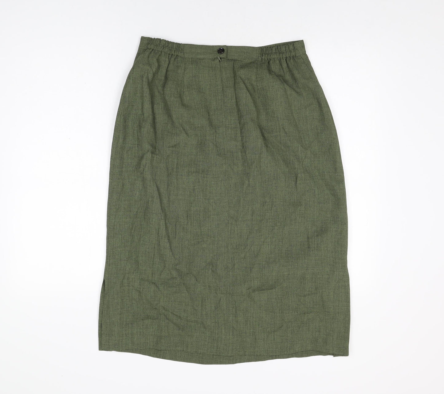 Jumper Womens Green Polyester Straight & Pencil Skirt Size 14 Zip