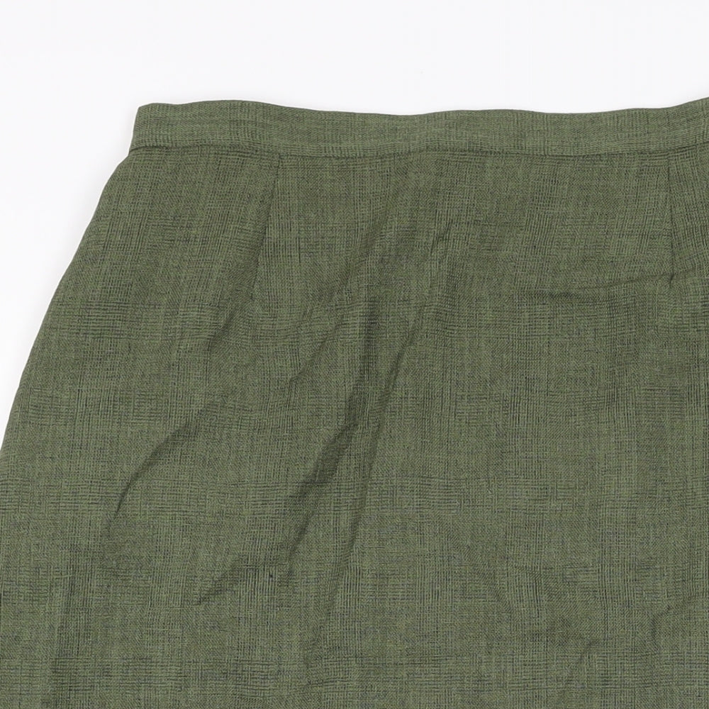 Jumper Womens Green Polyester Straight & Pencil Skirt Size 14 Zip