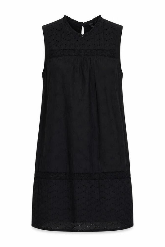 NEXT Womens Black Floral Cotton Shift Size 14 Round Neck Button