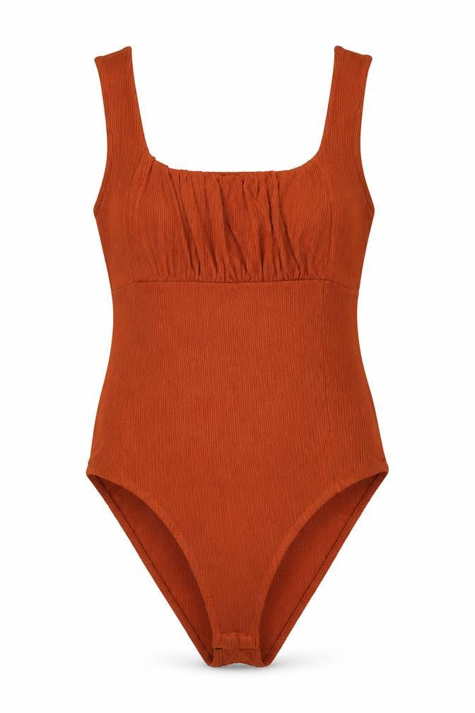 New Look Womens Orange Polyester Bodysuit One-Piece Size 12 Snap