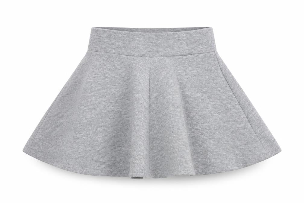 H&M Womens Grey Polyester Skater Skirt Size XS Zip