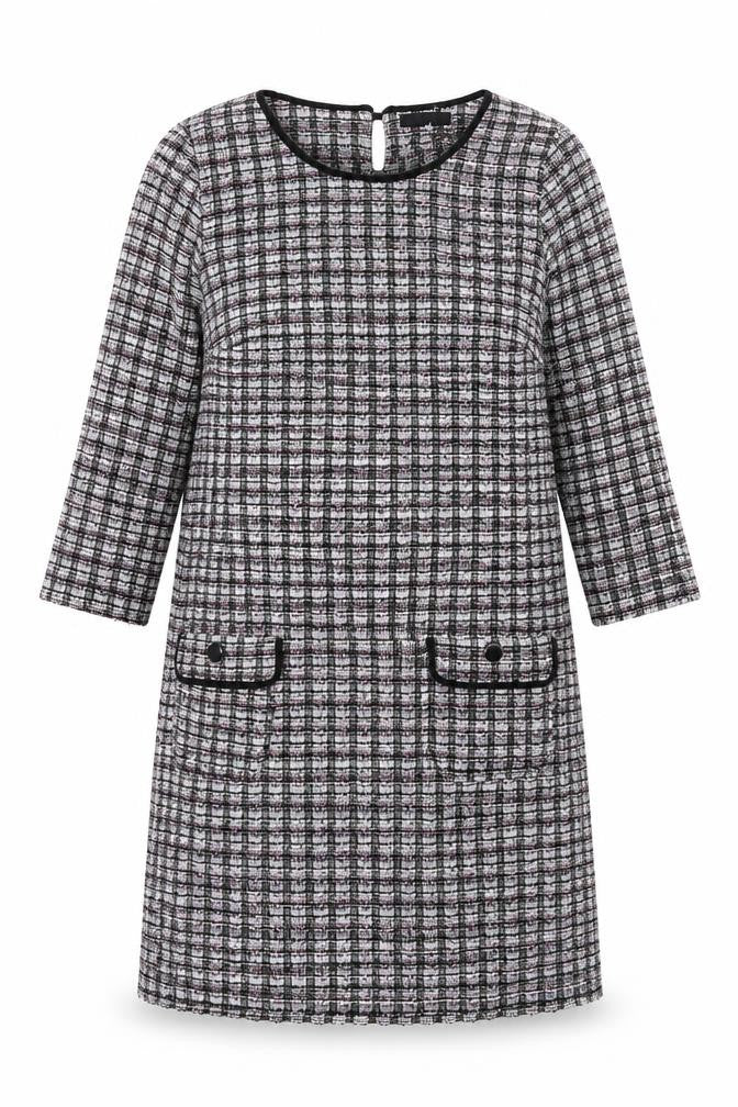 Wallis Womens Multicoloured Geometric Polyester Shift Size 12 Round Neck Button